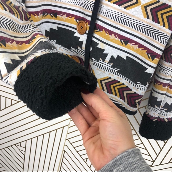 Volcom Baba Black Sheep Sherpa Aztec Jacket - Picture 6 of 7